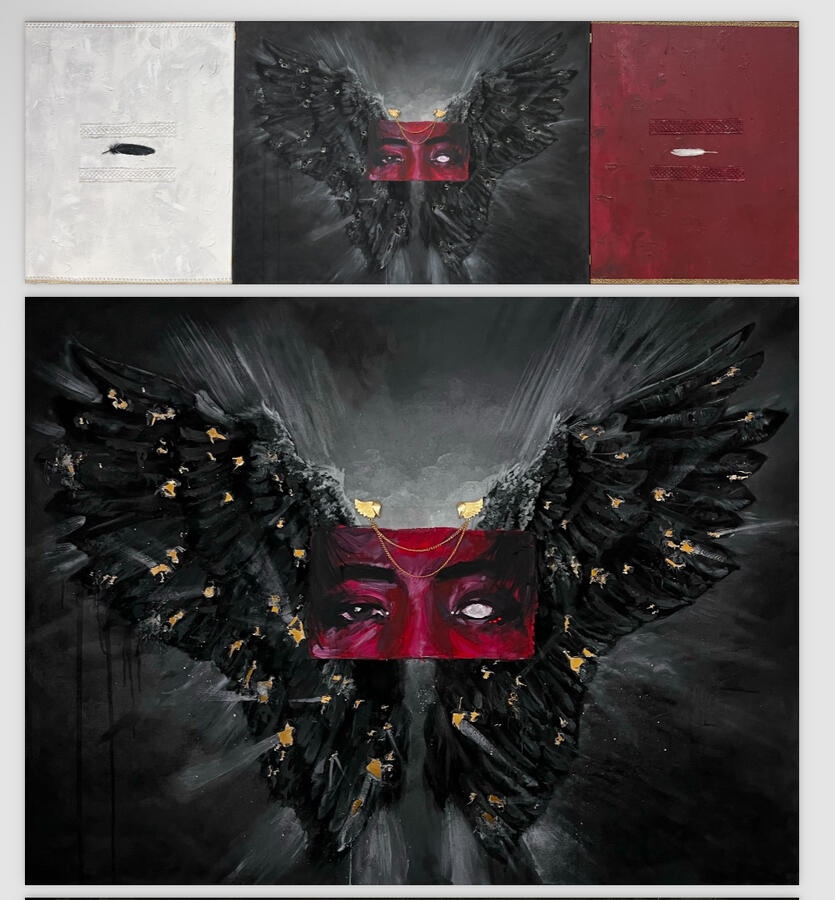 "The Trilogy." Mixed Media on Canvas (2022)